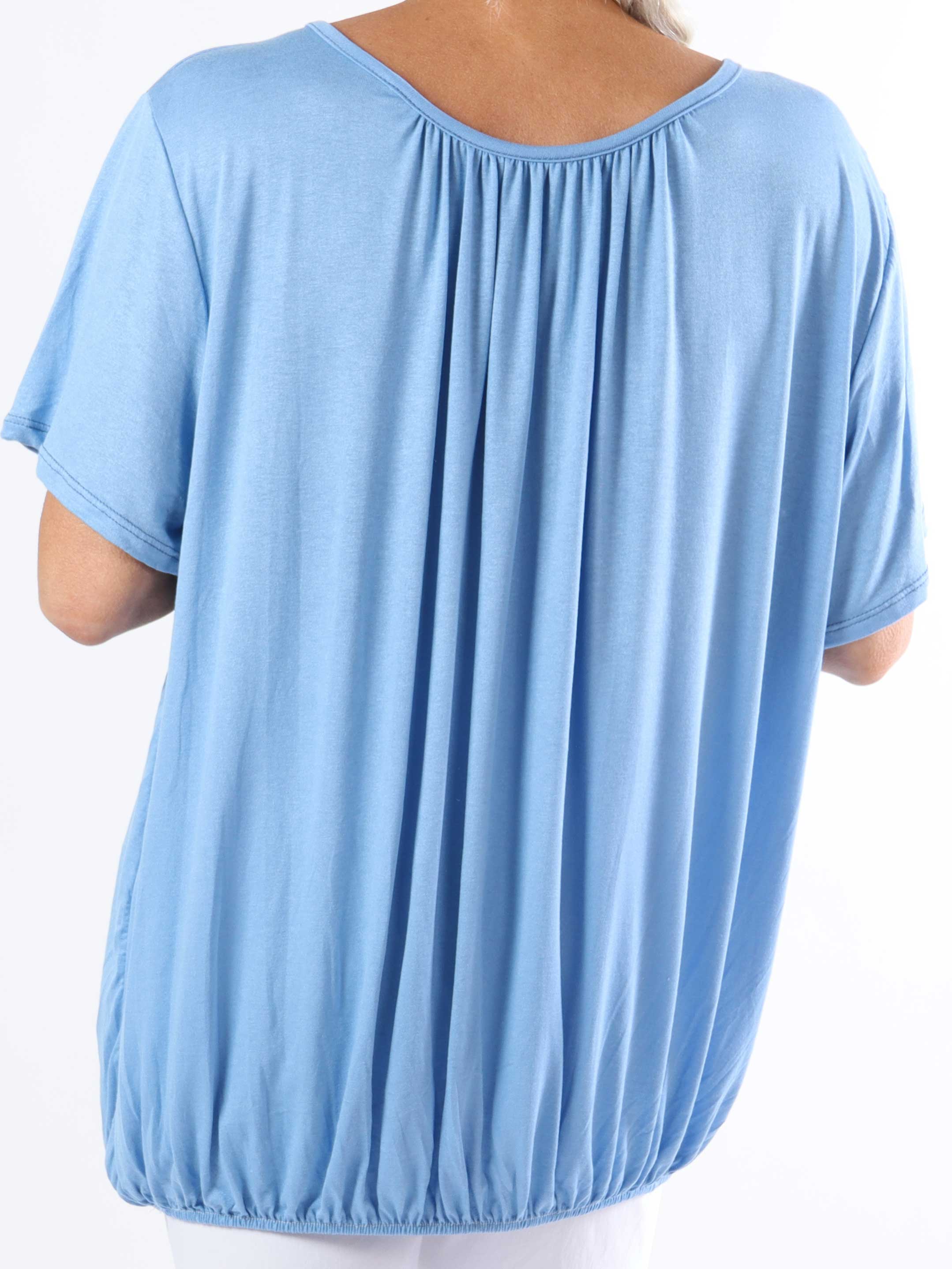 Miracle t-shirt - Basis t-shirt i plus size med elastik forneden (bestseller)